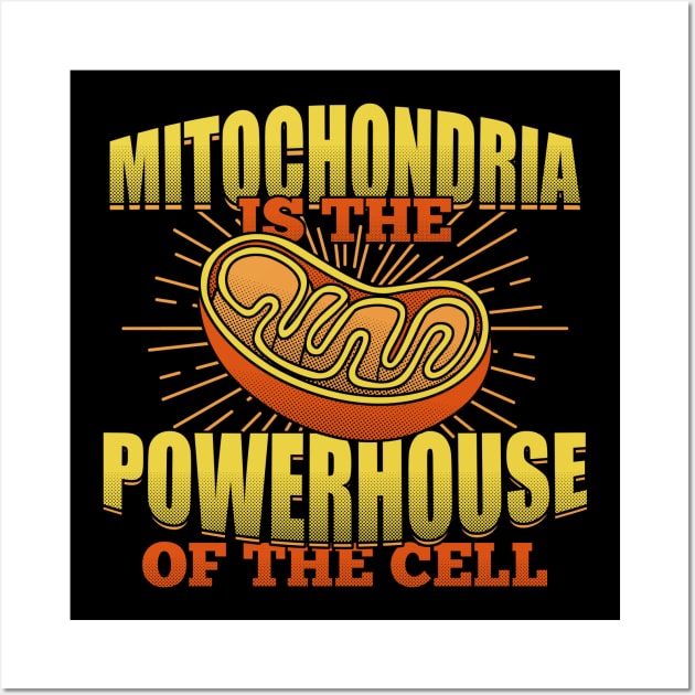 Mitochondria Biology Microbiology Biologist Gift Wall Art by Dolde08